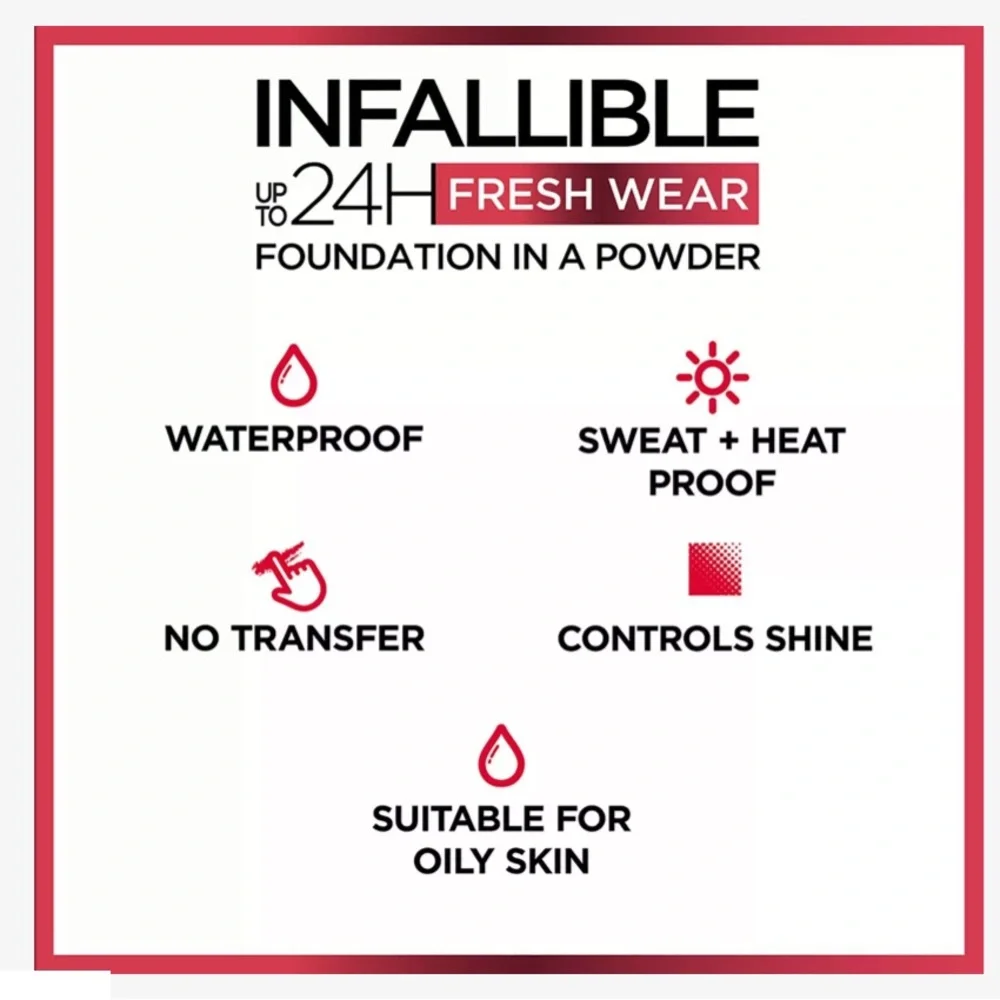 🍒L'Oréal Infallible 24H Fresh Wear Foundation In A Powder